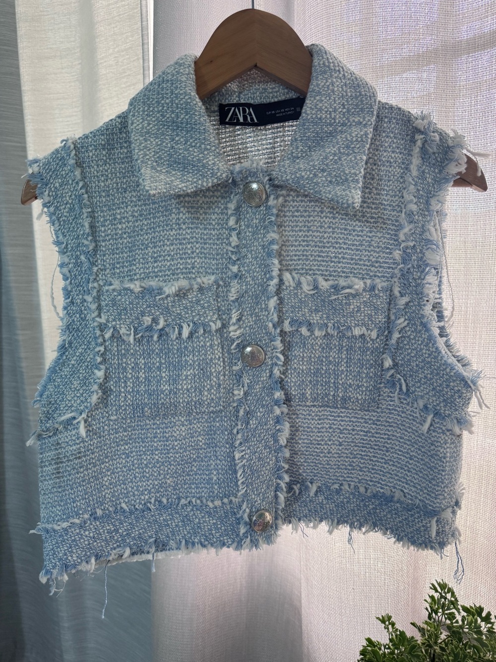 ZARA Crop Tweed Vest-XSmall